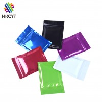 Low MOQ Stocked Colorful Printing Bags Small Zipper Foil Mylar Smell Proof Bag